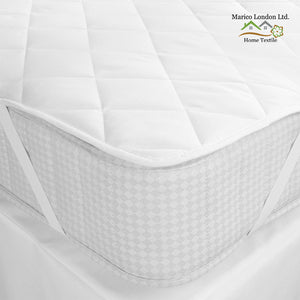 Waterproof 40cm Extra Deep 100% Natural Cotton Quilted Mattress Protector Bed Cover
