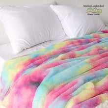 Load image into Gallery viewer, Super Soft Rainbow Teddy Fleece Children Duvet Cover Bedding Set
