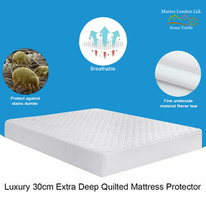 Luxury Super Soft 30cm Deep Quilted Mattress Protector